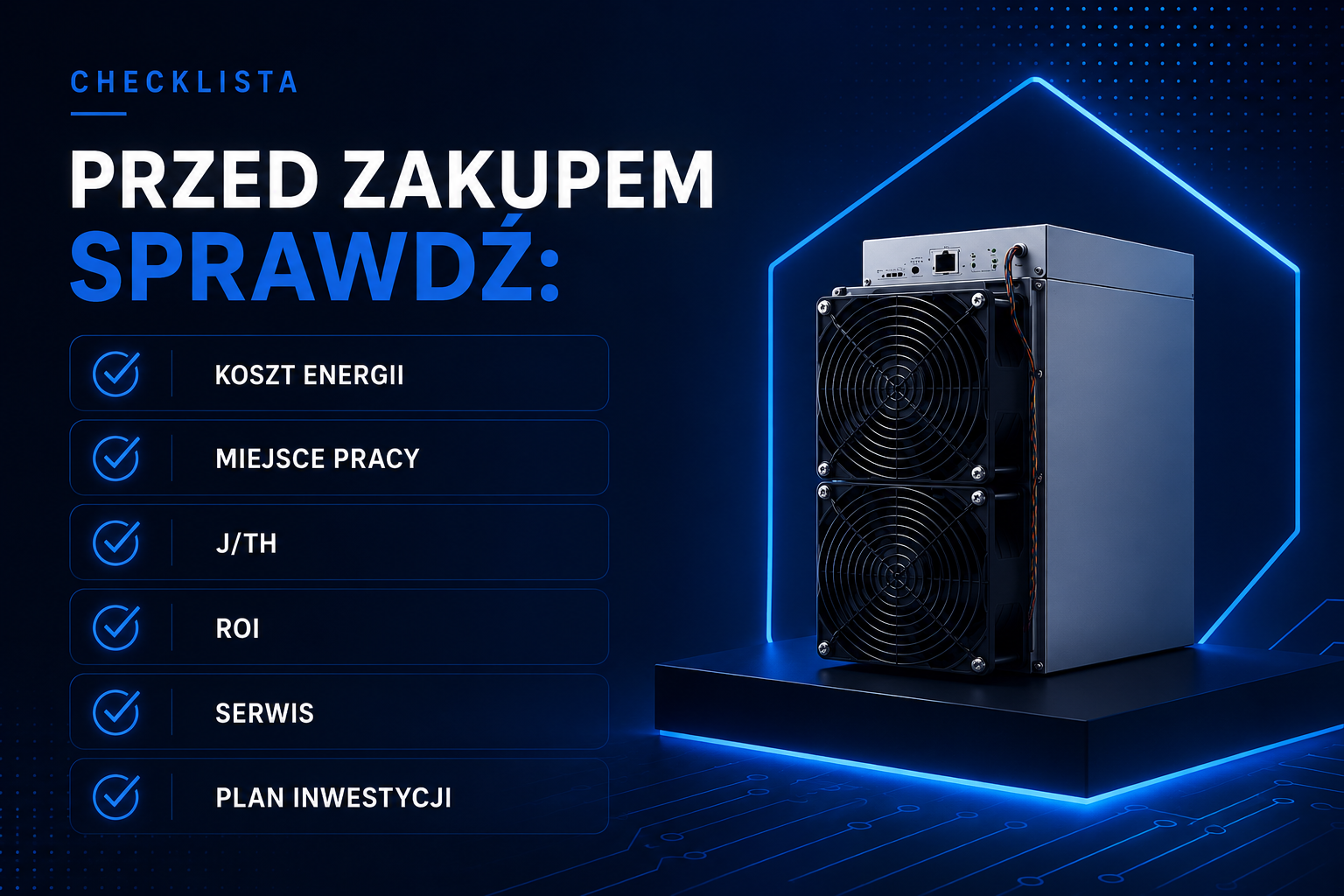 Checklista przed zakupem koparki ASIC